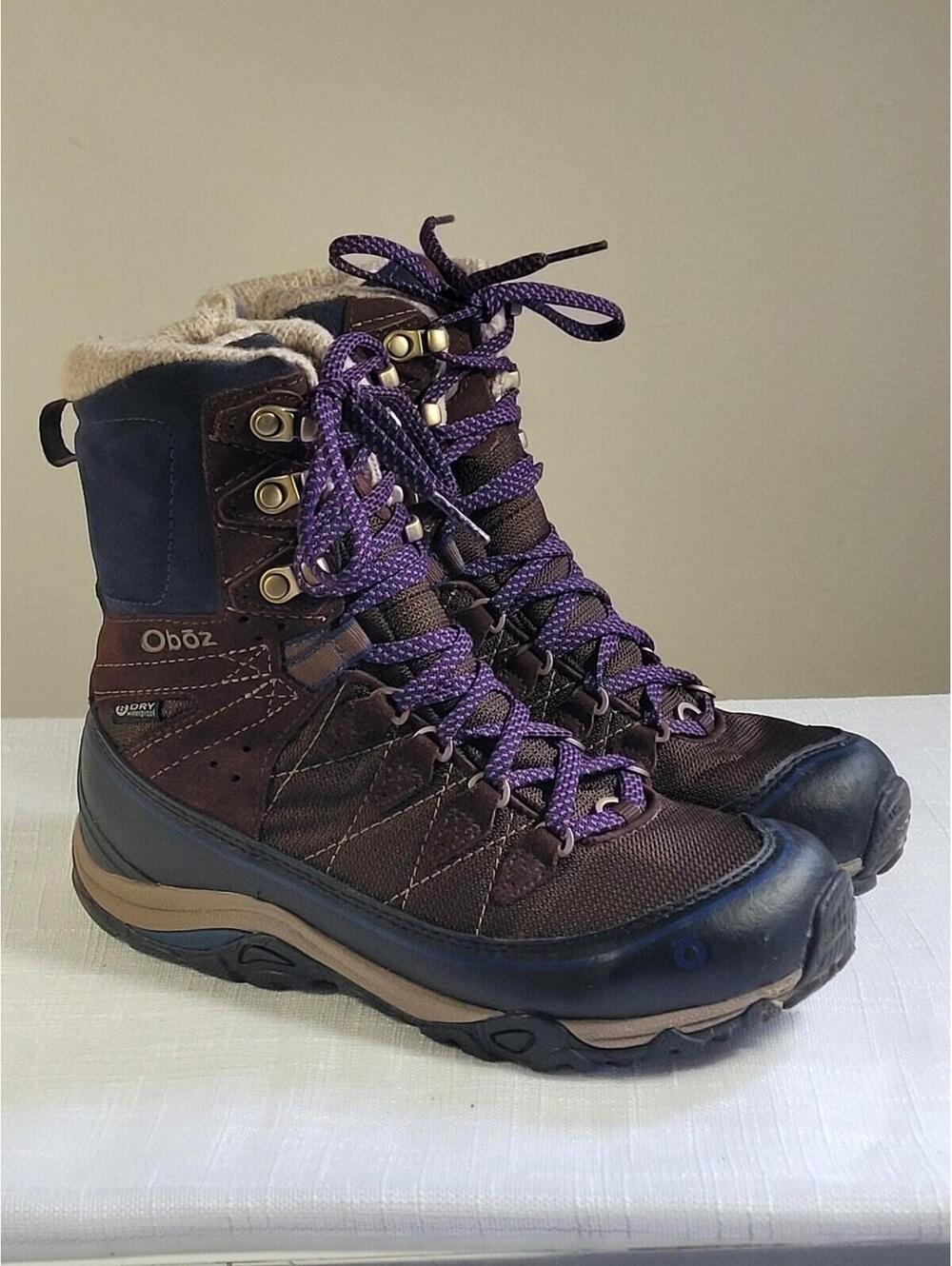 Oboz Hiking Boots Womens 6.5 Brown Leather Waterproof